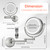 GURUN Hardwired LED Makeup Mirror Wall Mount Extendable Touch Brushed Nickel 10x