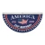 America 250Th Anniversary Patriotic Bunting Flag 1776–2026, Semicircle USA Half Fan Banner for Independence Day, Fourth of July Porch Fence Yard Outdoor Decor, Vintage Stars Stripes Celebration Flag