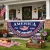 America 250Th Anniversary Patriotic Bunting Flag 1776–2026, Semicircle USA Half Fan Banner for Independence Day, Fourth of July Porch Fence Yard Outdoor Decor, Vintage Stars Stripes Celebration Flag