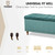 6 inch Solid Wood Furniture Legs with Casters & M8 Bolts Set of 2