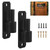 Wall Mount Gate Hinges with 5/8" Hinge Pin, Heavy Duty Gate Hinge with Screws for Farm Gates Wood Fence, Black 2 Pack
