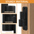 Wall Mount Gate Hinges with 5/8" Hinge Pin, Heavy Duty Gate Hinge with Screws for Farm Gates Wood Fence, Black 2 Pack