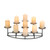 Candeldo Large Candle Holder for Inside Fireplace, Black Metal Candelabra