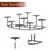 Candeldo Large Candle Holder for Inside Fireplace, Black Metal Candelabra
