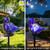 MUMTOP Solar Garden Lights Outdoor Blue Bird Hand-Blown Glass Stake