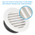 FOCCTS Air Vents Louver 8 Inch, ABS Round Vent Louver Grille Cover White Soffit Vent with Built-in Fly Screen Mesh for Kitchen, Bathroom, Office
