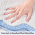 Cute Scalloped Bathroom Rugs, Non Slip Machine Washable Soft Bath Mat Runner for Shower Tub Kitchen 30" x 20", Blue