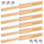 6 PCS 15.7 Inch Wooden Drawer Slides, Classic Wood Center Guide Track with Metal Glides, Dresser Slider Replacement Kit