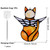 Angel Cat Memorial Ornament, Acrylic Window Hanging Decoration for Cat Lovers, Wings Suncatcher Decor, Pet Sympathy Gift Statue (Orange)