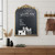 Vintage Magnetic Arch Chalkboard with Shelf - 18"x24" Decorative Wall Mounted Ornate Gold Framed Blackboard with Chalk, Clips & Cloth - Elegant Wedding Sign & Kitchen Menu Home Decor