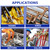 76 PCS ORFS Master Industrial Hydraulic Cap and Plug, Hose Tube and Pipe Fitting Kit Cap and Plug Kit, Heavy Duty O Ring Assortment Kit, Precision Threading in ORFS Sizes 4 6 8 10 12 16 20 24