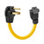 ACKING NEMA 6‑50P to 6‑20R / 5‑20R (T‑Blade) Adapter Cord, 50A 3‑Prong 250V Male Plug to 20/15A Receptacle, STW 10 AWG 1FT Heavy‑Duty Power Cable for Welder, Plasma Cutter, EV Charger
