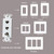 2 Ethernet 1 Coax Wall Plate Insert - Dual CAT6 RJ45 and Single Coaxial Keystone Insert for Midsize/Oversize Faceplate