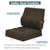 baibu Memory Foam Recliner Cushions with Lumbar Support Pillow Set for Elderly, 20x20x5 Inch Dual-Layer Design Non-Slip Recliner Seat Cushion & Back Support Pillow for Reduce Hip & Lumbar Pain, Brown