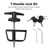 Shed Door Latch T-Handle Lock Kit with 5 Keys EFFIBUILD 4.5" Stem Storage Barn Shed Door Hardware Lock Set for Playhouses, Chicken Coops,Camper Black