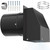 8 Inch Wall Vent Cover with Removable Screen and Damper, Black
