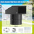 8 Inch Wall Vent Cover with Removable Screen and Damper, Black