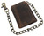 CAZORO Men's RFID Blocking Trifold Vintage Leather Biker Chain Wallet With Snap Closure