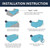 Cupuamon 2026 New Stretch Loveseat Sofa Slipcovers Couch Cover for 2 Cushion Furniture Protector Sofa Covers with Elastic Bottom Jacquard Fabric Small Checks for Pets, Kids - Peacock Blue