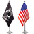 ZXvZYT 2 Pack American US POW MIA flag USA POW MIA table flag,Small Mini United States Military Desk Flags With Stand Base,for Army Party Events Celebration Decorations Supplies