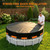 18 FT Round Pool Cover, Heavy Duty PE Waterproof Cover with Ratchet Straps, Wide Flat Webbing, Year-Round Protection