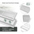 Vent Systems 17.7" x 3.5" Inches White Door Grille - Two Sided Door Louvers - Ventilation Air Register - Indoor Vent Grates - Bathroom, Cabinet, Garage Through The Door Vent Cover