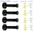 Classic Black Stainless Steel Heavy Duty Wall Mount Hooks, Bath Towel Hooks, Coat Hanger, Handbag Hooks, 4 in Pack (4")