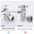 G-Promise All Metal 10 Inches Rainfall Shower Head with Handheld Combo