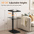 ELYKEN Adjustable Height TV Tray Table for Couch, 360° Swivel Side Table