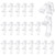 Grevosea 20 Pcs 2 Inch Blind Clips Clear Valance Clips for Blinds Hidden Window Blind Valance Replacement Clips for Wood or Faux Wood Horizontal Blinds