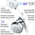 AirJet-500 3-in-1 High Pressure 34-setting Luxury Shower Combo with High-Velocity Flow Accelerator(TM) for More Power with Less Water! Extra-long 6 foot Stainless Steel Hose. All-Chrome Finish