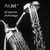 AirJet-500 3-in-1 High Pressure 34-setting Luxury Shower Combo with High-Velocity Flow Accelerator(TM) for More Power with Less Water! Extra-long 6 foot Stainless Steel Hose. All-Chrome Finish