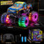 Remote Control Monster Truck Toys for Kids, 1:20 Scale 2.4GHz RC Car with Lights, All Terrain Rechargeable RC Truck with 2 Rechargeable Batteries, Toy Gift Birthday Christmas for Boys Girls Toddlers