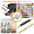 SVAAR 380PCS Non Insulated Butt Connectors Kit Butt Splice Connector Uninsulated Wire Splice Connectors for 26 to 6 Gauge Wire Marine Grade Tinned Copper Seamless Barrel Crimp Butt Splice Terminals