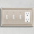 Henne Bery Sunken Pearls Heavy Duty Decorative Wall Plate Switch Plate Outlet Cover (Triple Toggle/Single Decorator, Satin Nickel)