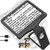 30X 6X Rechargeable Magnifying Glass for Reading, Large Full Page Magnifier with Folding Stand, 3 Color Light Modes, Dimmable LED Lighted, Hands Free Book Magnifier for Fine Prints Low Vision Seniors