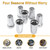33mm Lug Nut Covers - ABS Chrome Push-on Wheel Nut Covers for Semi Trucks (40Pcs)