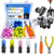 60Pcs Tire Repair Rubber Nails Kit with 4 Sizes, Tire Repair, Vacuum Tire Repair Rubber Nail, Screw in Tire Repair Plugs, Tire Rubber Nails Tool, Rubber Nails Tire Repair for Car, Motorcycle, Truck