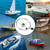 Amarine Made 5-Spoke 13-1/2 Inch Destroyer Style Stainless Boat Steering Wheel with M Size Knob - 9310SRF1