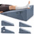 Ganondorf Adjustable Leg Elevation Pillow, Orthopedic Bed Wedge Set for Sleeping, Reading & Sitting Up, High Density Foam Post Surgery Leg Support for Knee, Back & Acid Reflux Relief, Single Leg Gray