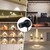 DEDC 6pcs Mini LED Spot Lights, 1W 5V 3000K Under Cabinet Lights, Mini Spotlights for Displays with Dimmer (Warm White-Pushbutton Switches-USB Plug)