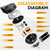 FARBIN Car Horn Compatible with Hyundai/Kia. 12V Waterproof Auto Horn Loud High/Low Tone Electric Snail Horns with Protective Grill (black horn with plug for Hyundai)