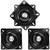 3 PCS 6 Inch Heavy Duty Bar Stool Swivel Plate Replacement, 360° Square Swivel Mechanism, Swivel Bar Stool Swivel Plate for Recliner Chair, Bar Stool, Furniture, Boat