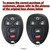 Smart Key Protective Shell for GMC Key Fob Cover with Keychain Fits for Chevy Suburban Tahoe Traverse GMC Yukon Acadia & Buick Enclave Escalade Remote Key Vehicle Accessories