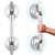 15-Inch Shower Handle - Upgraded Grab Bar with Strong Suction Cups for Bathtub & Shower Safety, Ideal for Seniors, Elderly, Disabled -Silver