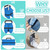 140 LBS Canopy Weights Sand Bags Set of 4, Heavy Duty 420D Oxford Tent Weights, Three-Compartment Sand Bags for Canopy Legs, Pop Up Canopy, Beach Umbrella, Gazebo (Blue)
