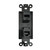 2 Port CAT6 Ethernet Insert Wall Plate Black - CAT 6 RJ45 Network Keystone Insert Cover Plate for Midsize/Oversize Wallplate