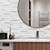 STICKGOO 20 Sheets Peel and Stick Backsplash Tile, Stick on Backsplash for Kitchen and Bathroom, White Marble Look PVC Mixed Metal Silver Self Adhesive Wall Tiles