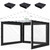 ACEPIC 10x10ft Clear Sidewalls for Canopy,Black(3PCS, No Frame or Top)
