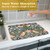 Navy Blue Sage Green Chinoiserie Dish Drying Pad 18 x 24 Inch With Absorbent Reversible Microfiber Vintage Strawberry Floral Bird Drying Mats Dish Drainer Mat Fast Dry For Kitchen